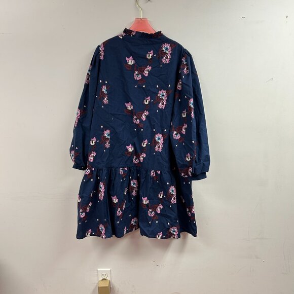 Floral Mini Dress with Puff Sleeves - WC5377 - Picture 2 of 2